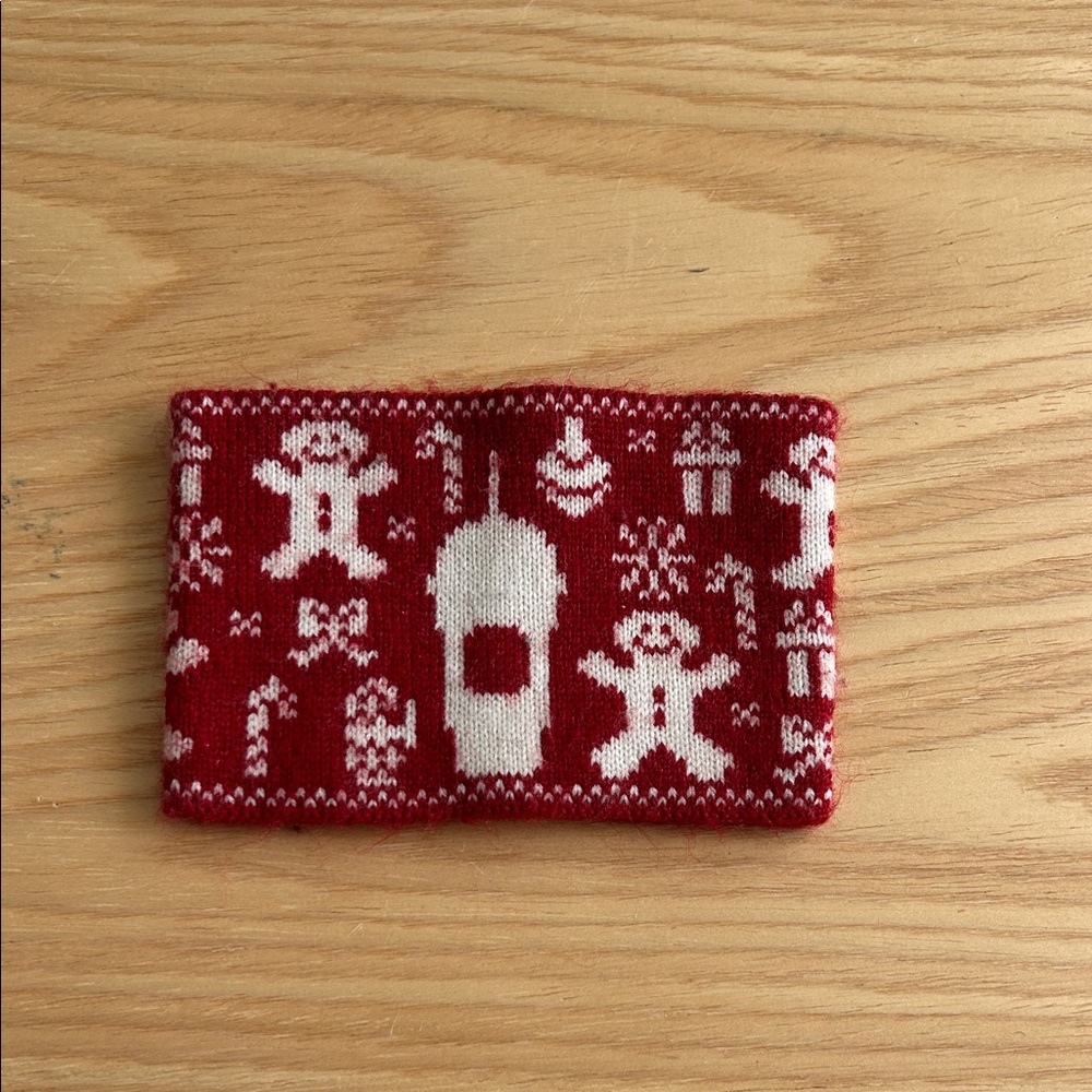 Starbucks Red and White Holiday Coffee Sleeve - FREE with purchase